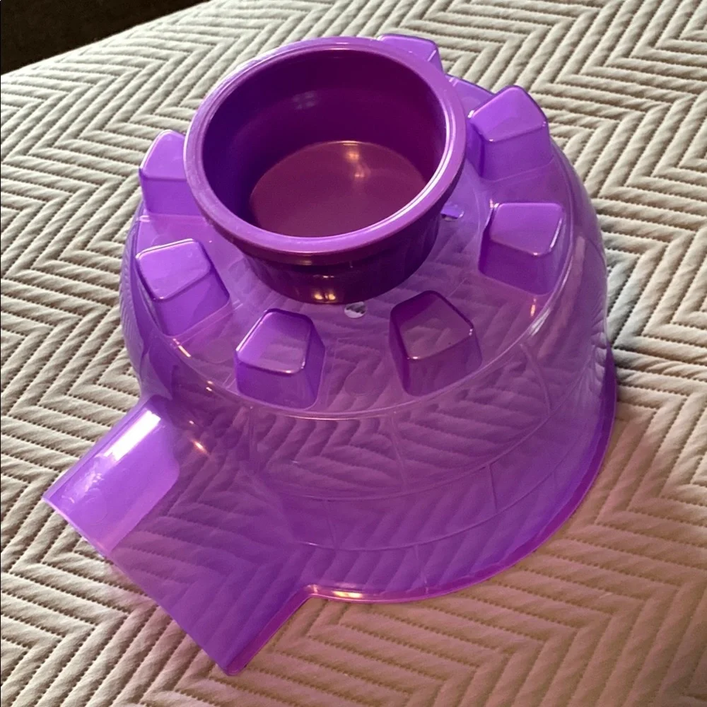 Purple Plastic Igloo and Bowl Set
